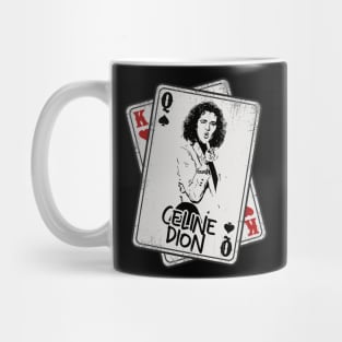 Retro Celine Dion 80s Card Style Mug